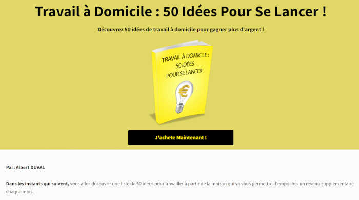 Travail à Domicile 50 Idées Pour Se Lancer !