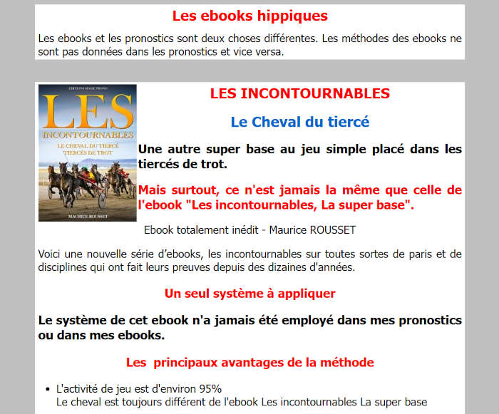 Les incontournables Le cheval du tiercé