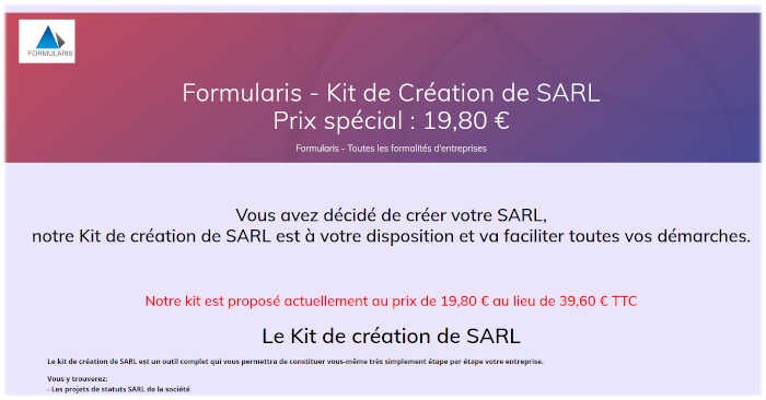 Kit de création de SARL