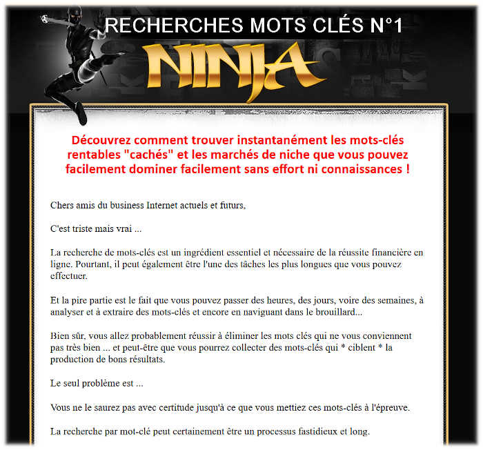  Ninja Recherche de Mots Clés 