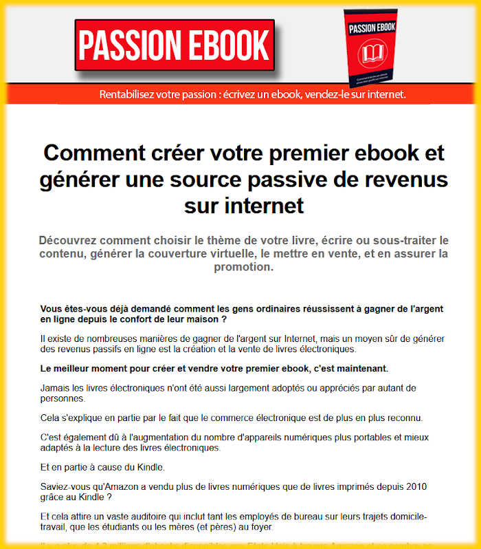  Passion Ebook conception