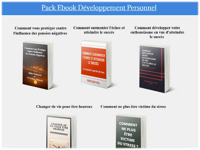Pack Ebook Développement Personnel
