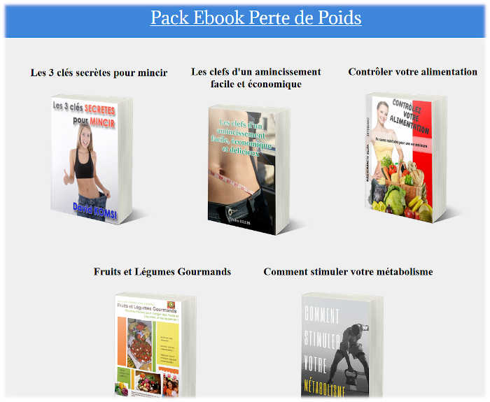 Pack Ebook Perte de Poids