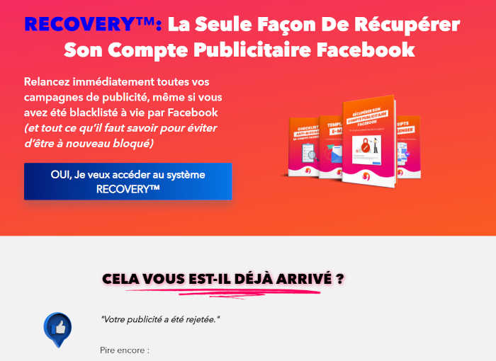 Protocole Recovery : Débloquer son compte Facebook