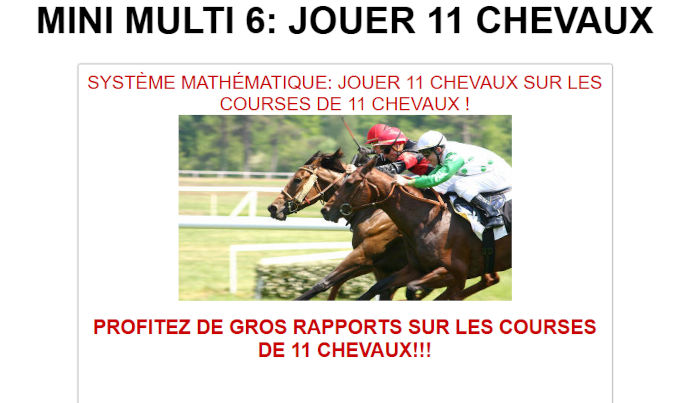 MINI MULTI EN 6: JOUER 11 CHEVAUX